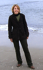 Inge Formann am Strand